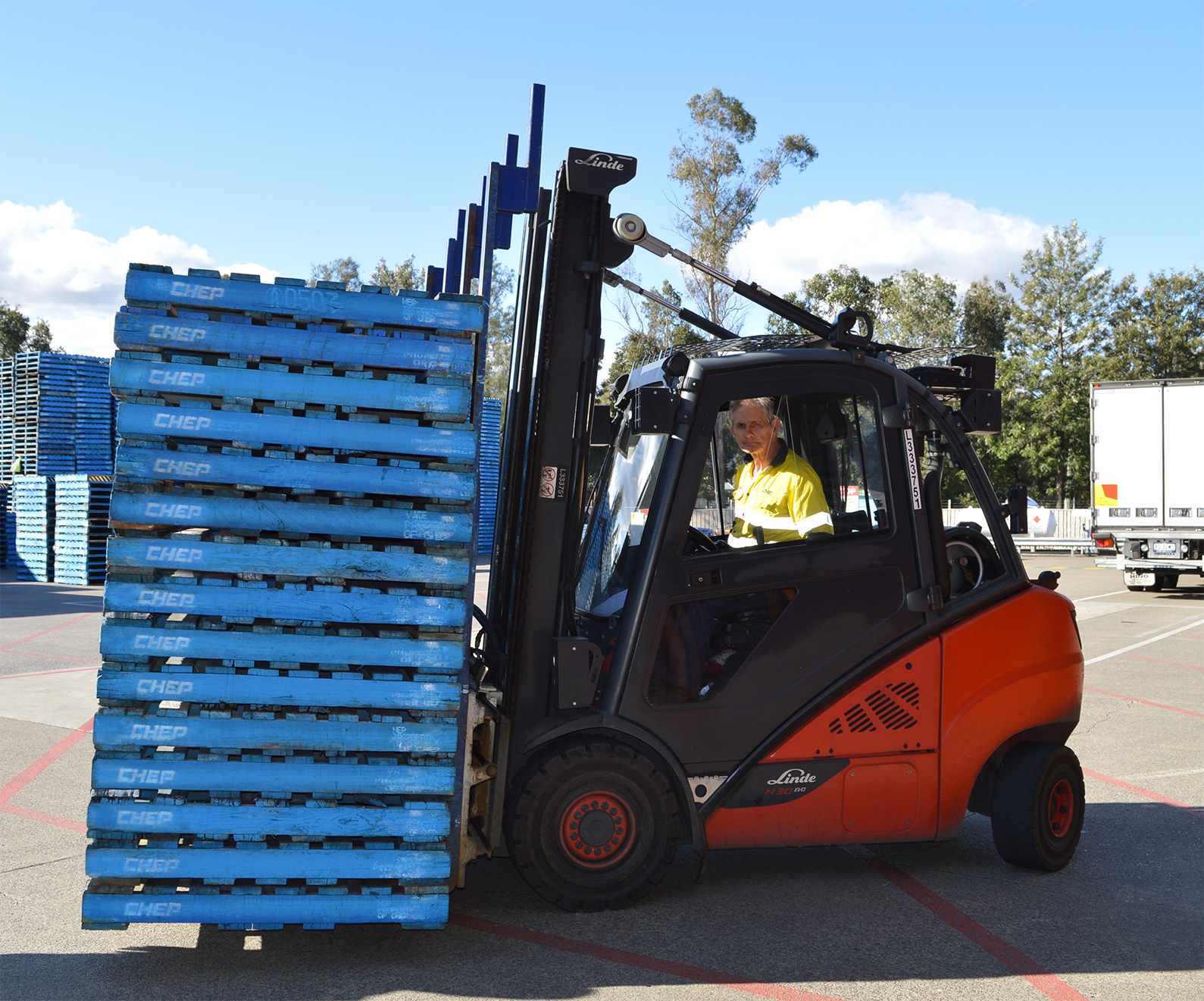 Thanks to improvements in forklift designs,
Greg - who recently retired - found driving them easier