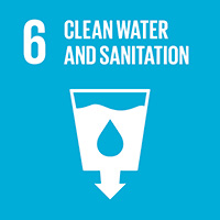 An image of the 6th Sustainability Goal, 'Clean Water and Sanitation'