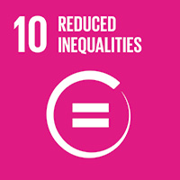 An image of the 10th Sustainability Goal, 'Reduced Inequality'